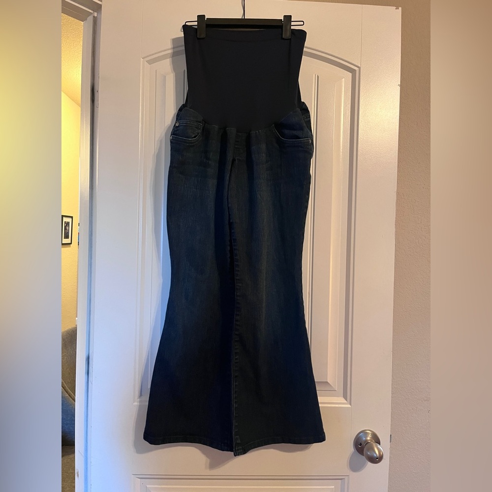 Maternity Indigo Blue Women's Flare Jeans